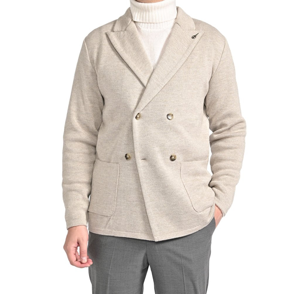 25 - 26AW PAOLONI ヴァージンウール 4Bダブルニットジャケット｜427417-44｜GUARDAROBA MILANO OFFICIAL STORE