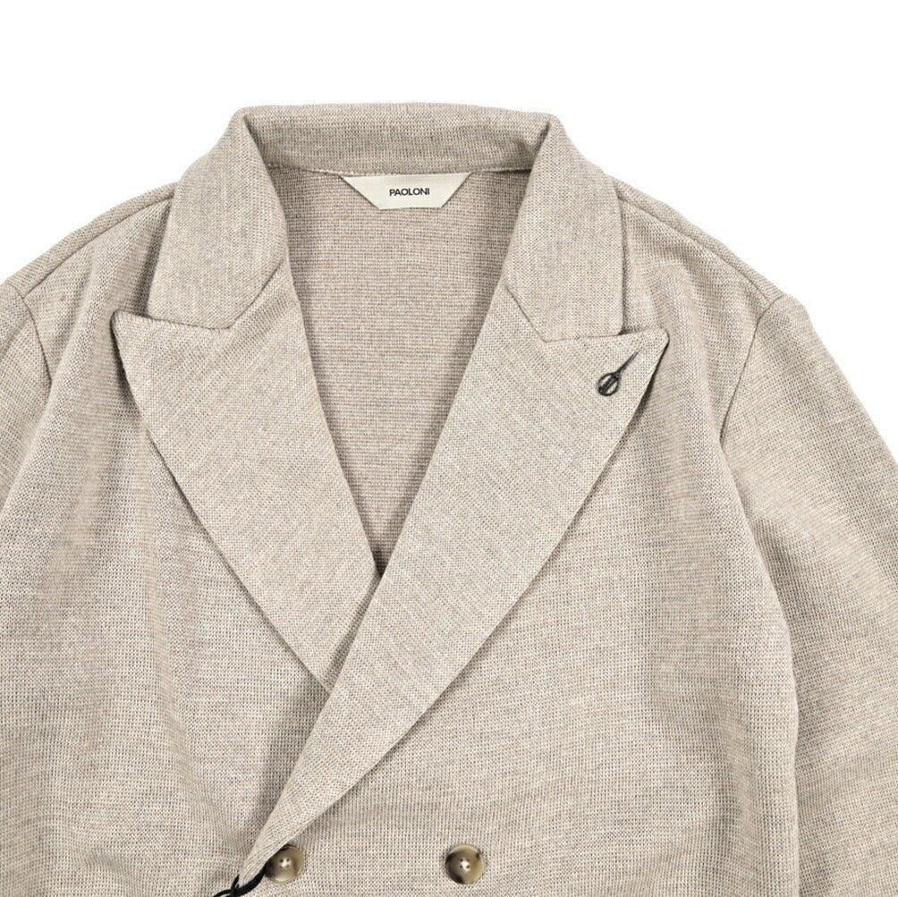25 - 26AW PAOLONI ヴァージンウール 4Bダブルニットジャケット｜427417-44｜GUARDAROBA MILANO OFFICIAL STORE
