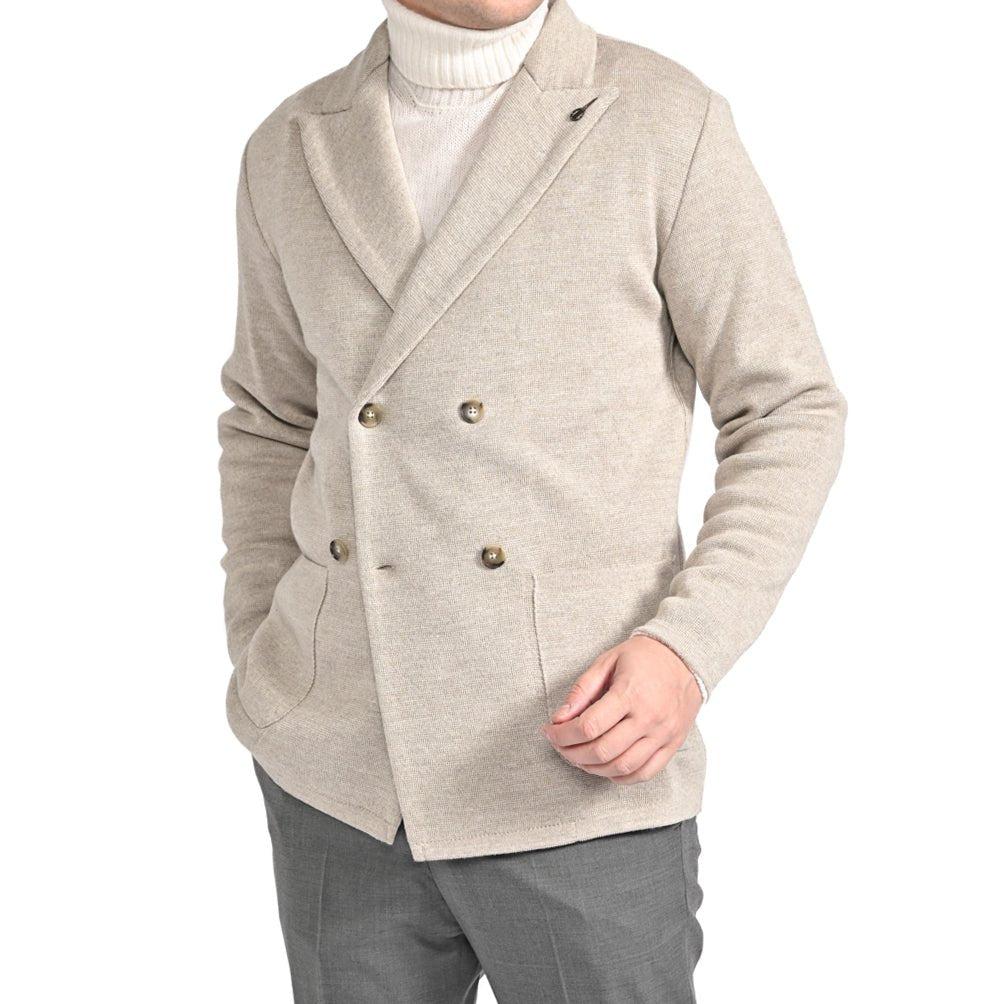 25 - 26AW PAOLONI ヴァージンウール 4Bダブルニットジャケット｜427417-44｜GUARDAROBA MILANO OFFICIAL STORE