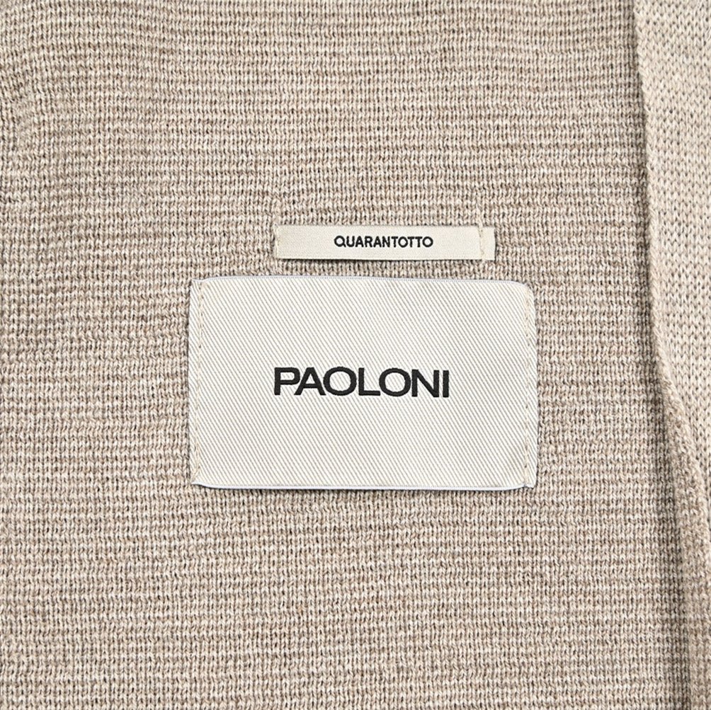 【新品】パオローニ PAOLONI ストレッチ リネンコットン ダブル6B カジュアルジャケット ベージュ【サイズ50】【メンズ】 SALE｜PAOLONI パオローニ / ヴァージンウール 4Bダブルニット