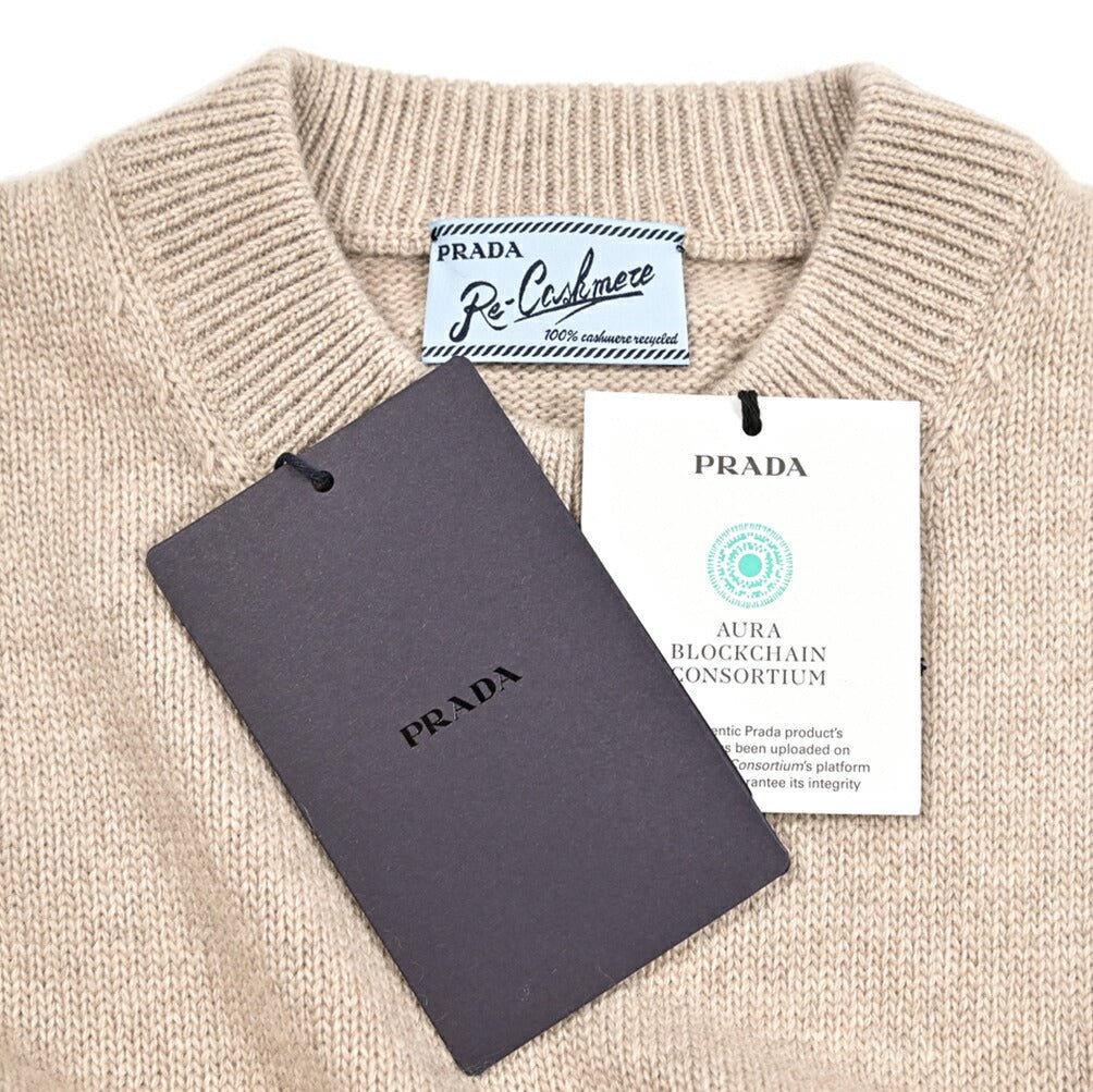 25 - 26AW PRADA GIROCOLLO カシミヤ ニットセーター クルーネック ミドルゲージ 長袖 カシミヤ100%｜435344-46｜GUARDAROBA MILANO OFFICIAL STORE