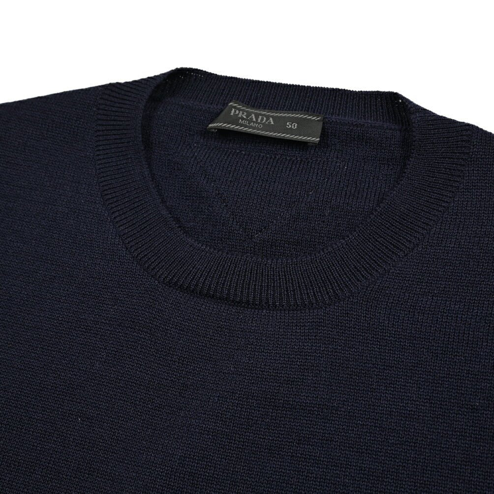 25 - 26AW PRADA GIROCOLLO ニットセーター クルーネック ミドルゲージ 長袖 ヴァージンウール｜435348-46｜GUARDAROBA MILANO OFFICIAL STORE
