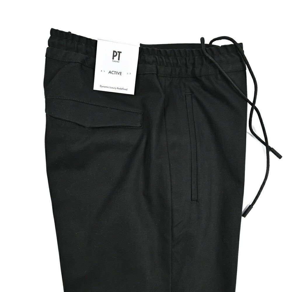 25 - 26AW PT TORINO Active OMEGA モダール混コットン ドローコード付きストレッチパンツ｜430832-48｜GUARDAROBA MILANO OFFICIAL STORE