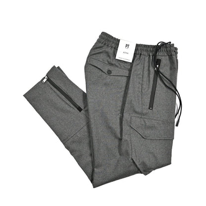 25 - 26AW PT TORINO Active "THETA" 高機能ストレッチウール ドローコード付きテックカーゴパンツ (TECHNO WASHABLE WOOL)｜425611 - 44｜GUARDAROBA MILANO OFFICIAL STORE