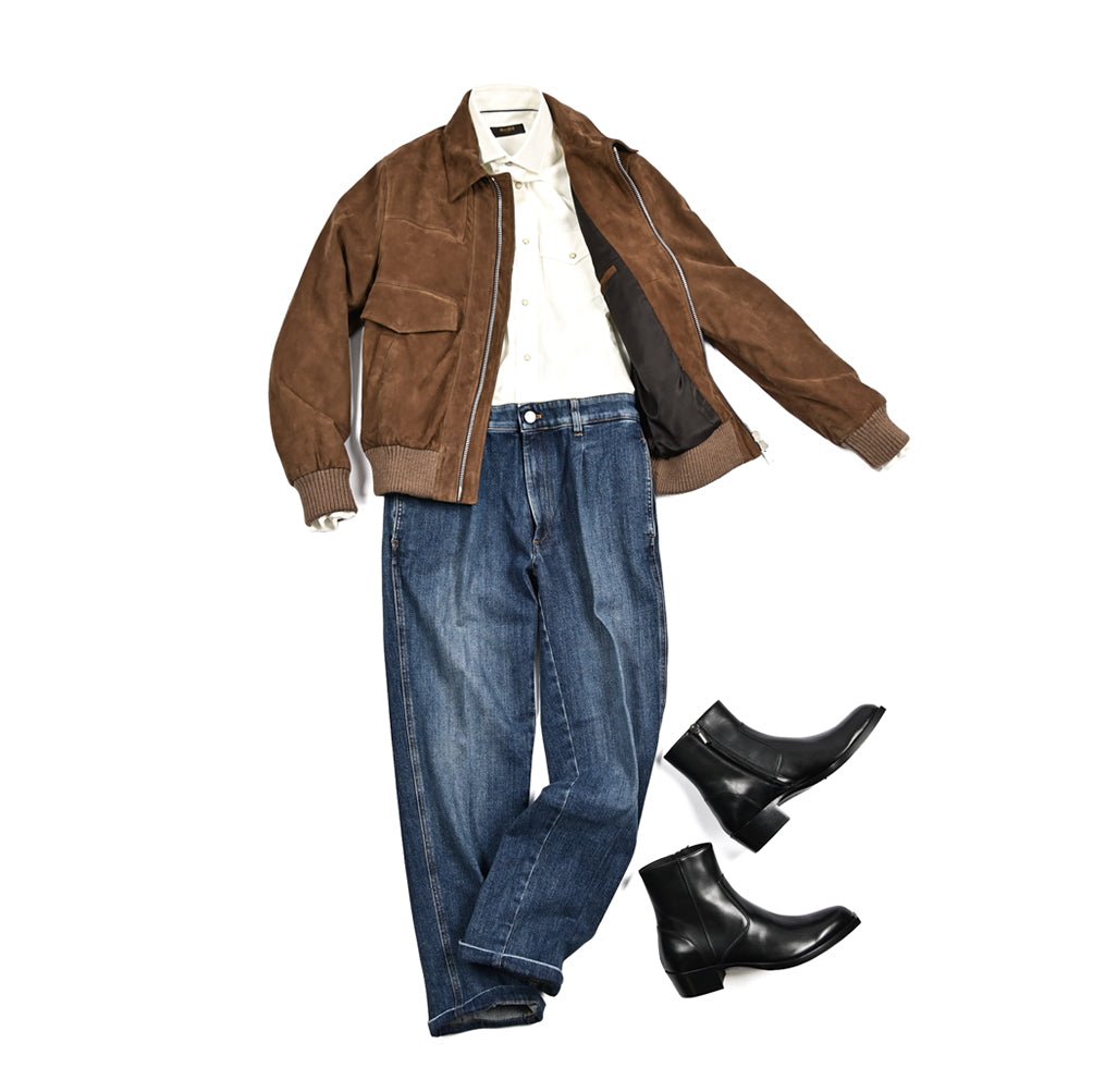 25 - 26AW PT TORINO "CHINO LORD" カシミヤ混コットン ワンタックデニムスラックス｜426285 - 28｜GUARDAROBA MILANO OFFICIAL STORE