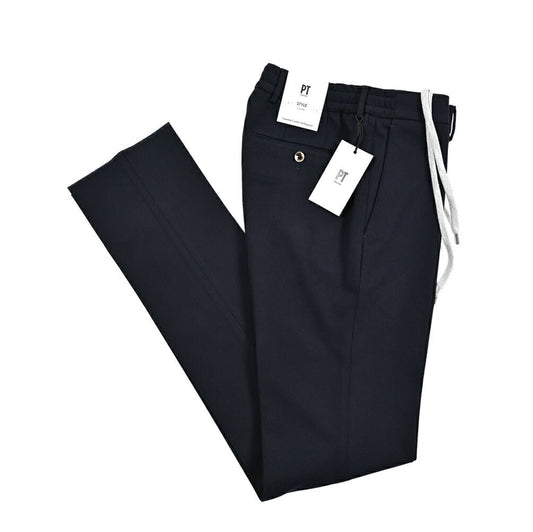 25 - 26AW PT TORINO Traveller "SLIM FIT" ポンチジャージー ドローコード付きイージースラックス｜425511 - 44｜GUARDAROBA MILANO OFFICIAL STORE