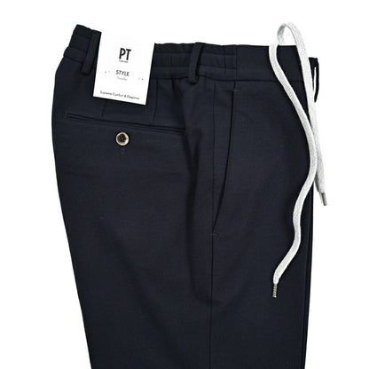 25 - 26AW PT TORINO Traveller "SLIM FIT" ポンチジャージー ドローコード付きイージースラックス｜425511 - 44｜GUARDAROBA MILANO OFFICIAL STORE