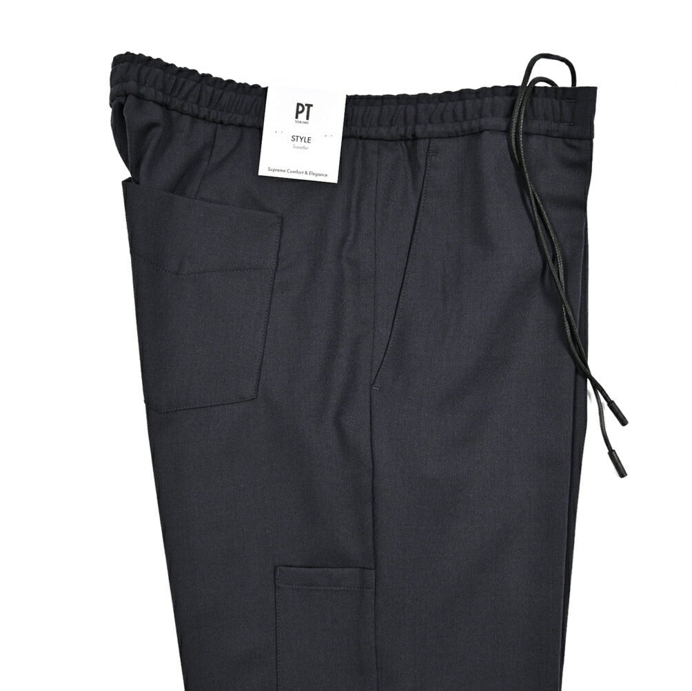 25 - 26AW PT TORINO TRAVELLER "SOFT FIT" 高機能ウール ドローコード付きイージースラックス (TECHNO WASHABLE WOOL)｜426314 - 44｜GUARDAROBA MILANO OFFICIAL STORE