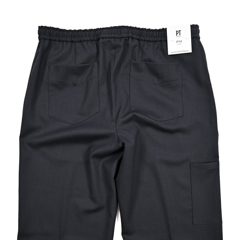 25 - 26AW PT TORINO TRAVELLER "SOFT FIT" 高機能ウール ドローコード付きイージースラックス (TECHNO WASHABLE WOOL)｜426314 - 44｜GUARDAROBA MILANO OFFICIAL STORE