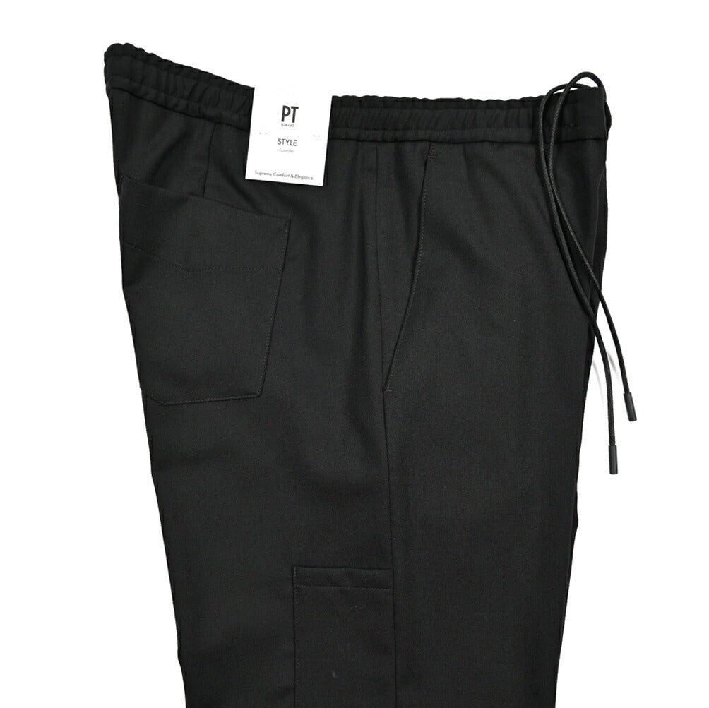 【洗える】PTトリノ トラベル イージースラックス 46 ドローコード ネイビー SALE｜PT TORINO ピーティートリノ / TRAVELLER SOFT FIT 高機能ウール