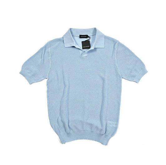 25SS TAGLIATORE コットン100% 半袖ニットスキッパーポロシャツ｜416398｜GUARDAROBA MILANO OFFICIAL STORE