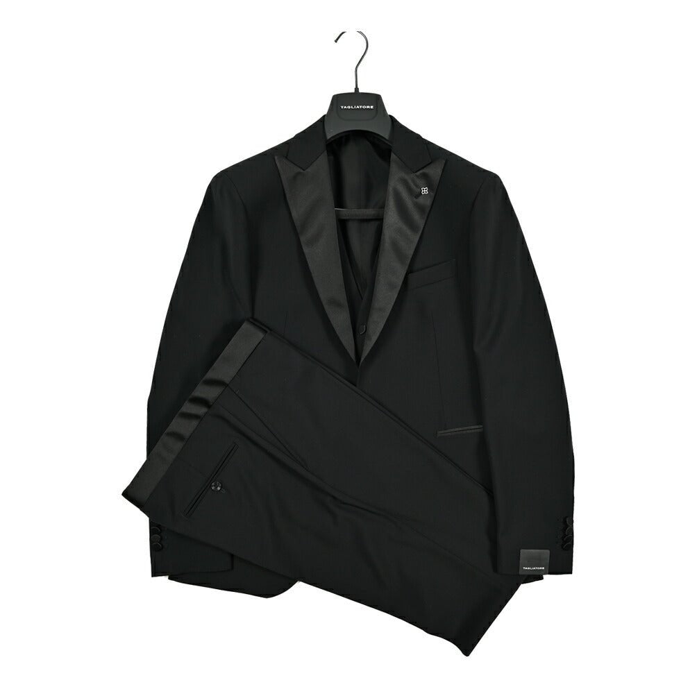 25SS TAGLIATORE ヴァージンウール100% 1Bシングルタキシードスーツ(3ピース)｜GUARDAROBA MILANO OFFICIAL STORE