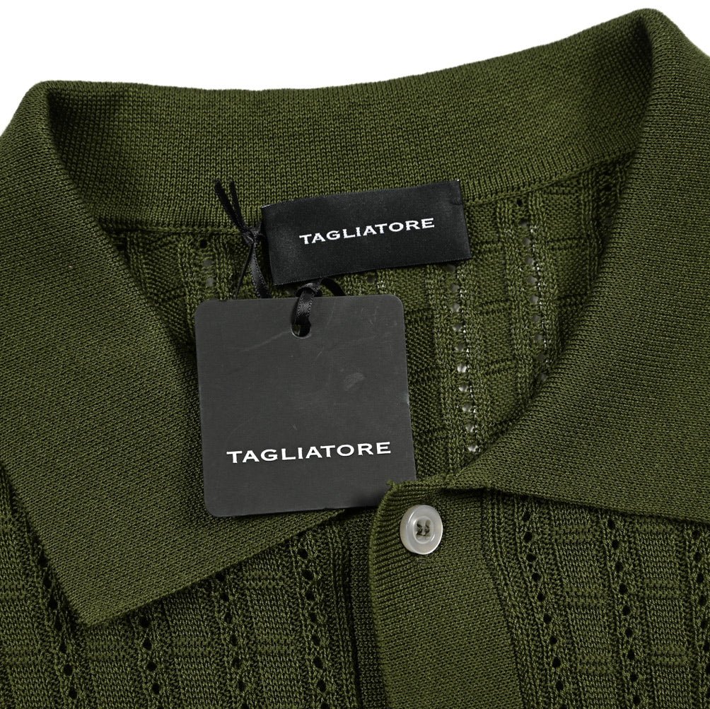25SS TAGLIATORE コットン100% 半袖ニットシャツ｜416320｜GUARDAROBA MILANO OFFICIAL STORE