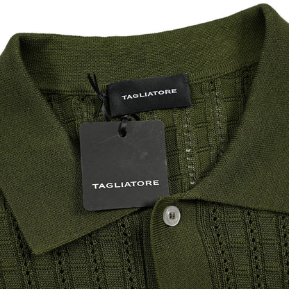 25SS TAGLIATORE コットン100% 半袖ニットシャツ｜416320｜GUARDAROBA MILANO OFFICIAL STORE