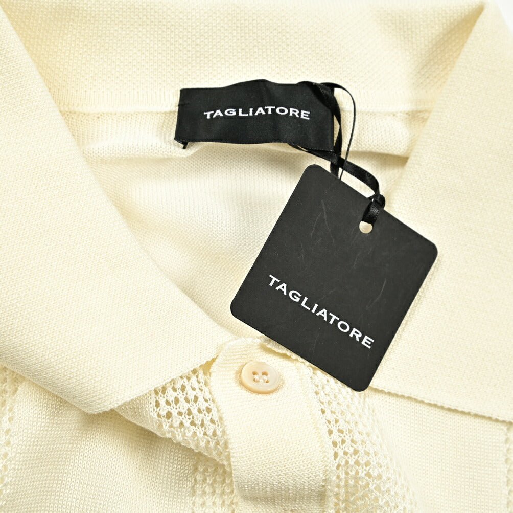 25SS TAGLIATORE コットン100% 半袖ニットポロシャツ｜416417｜GUARDAROBA MILANO OFFICIAL STORE