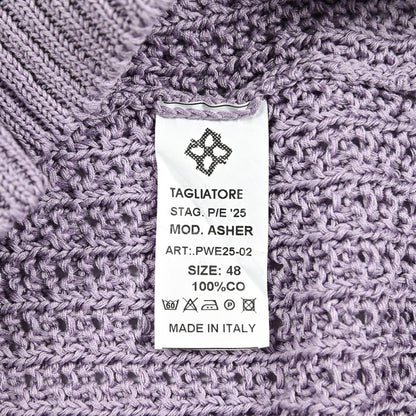 25SS TAGLIATORE コットン100% 半袖ニットスキッパーポロシャツ｜416399｜GUARDAROBA MILANO OFFICIAL STORE