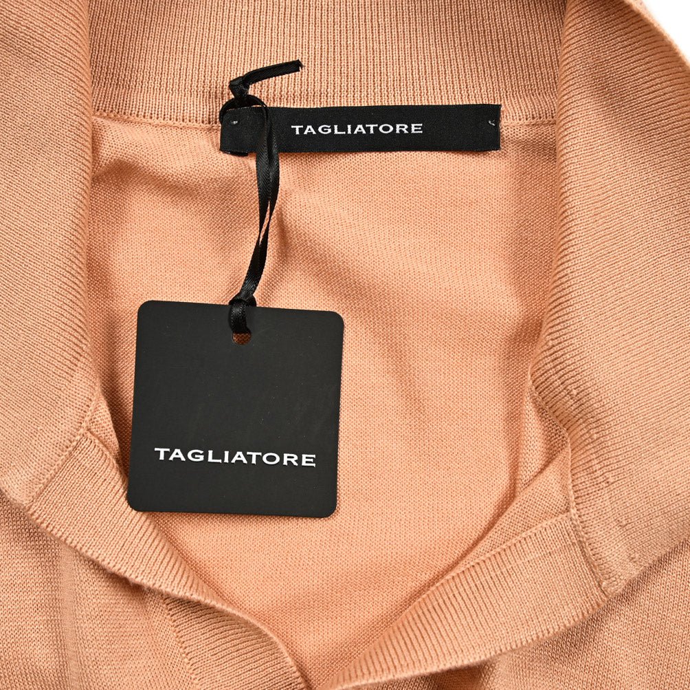 25SS TAGLIATORE シルク100% 半袖ニットスキッパーポロシャツ｜416416｜GUARDAROBA MILANO OFFICIAL STORE