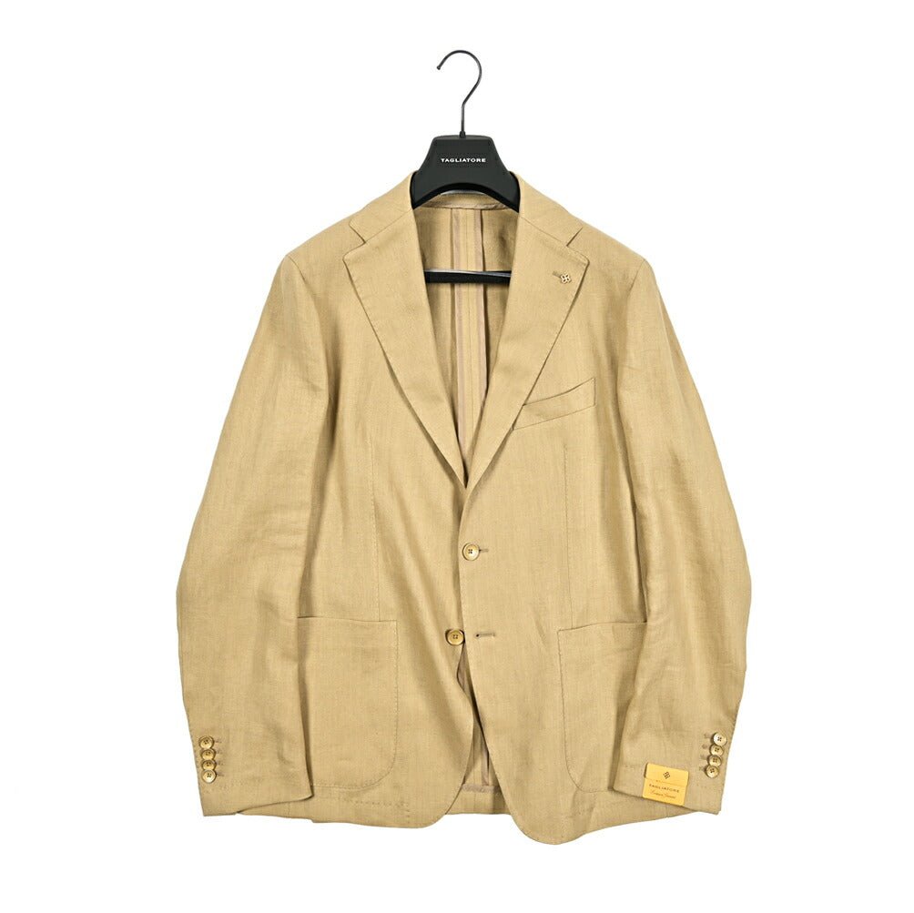 25SS TAGLIATORE リネン100% 2Bシングルテーラードスーツ｜GUARDAROBA MILANO OFFICIAL STORE