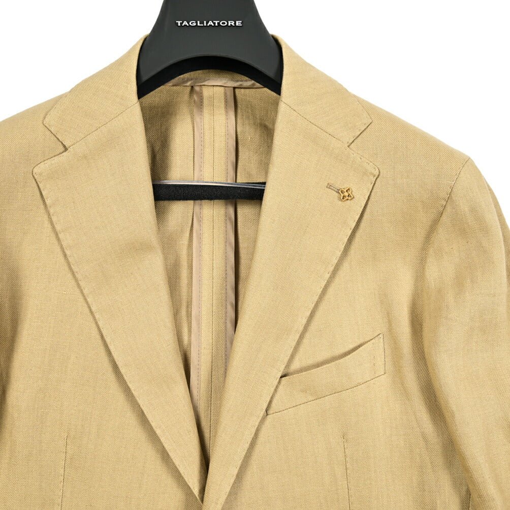 25SS TAGLIATORE リネン100% 2Bシングルテーラードスーツ｜GUARDAROBA MILANO OFFICIAL STORE
