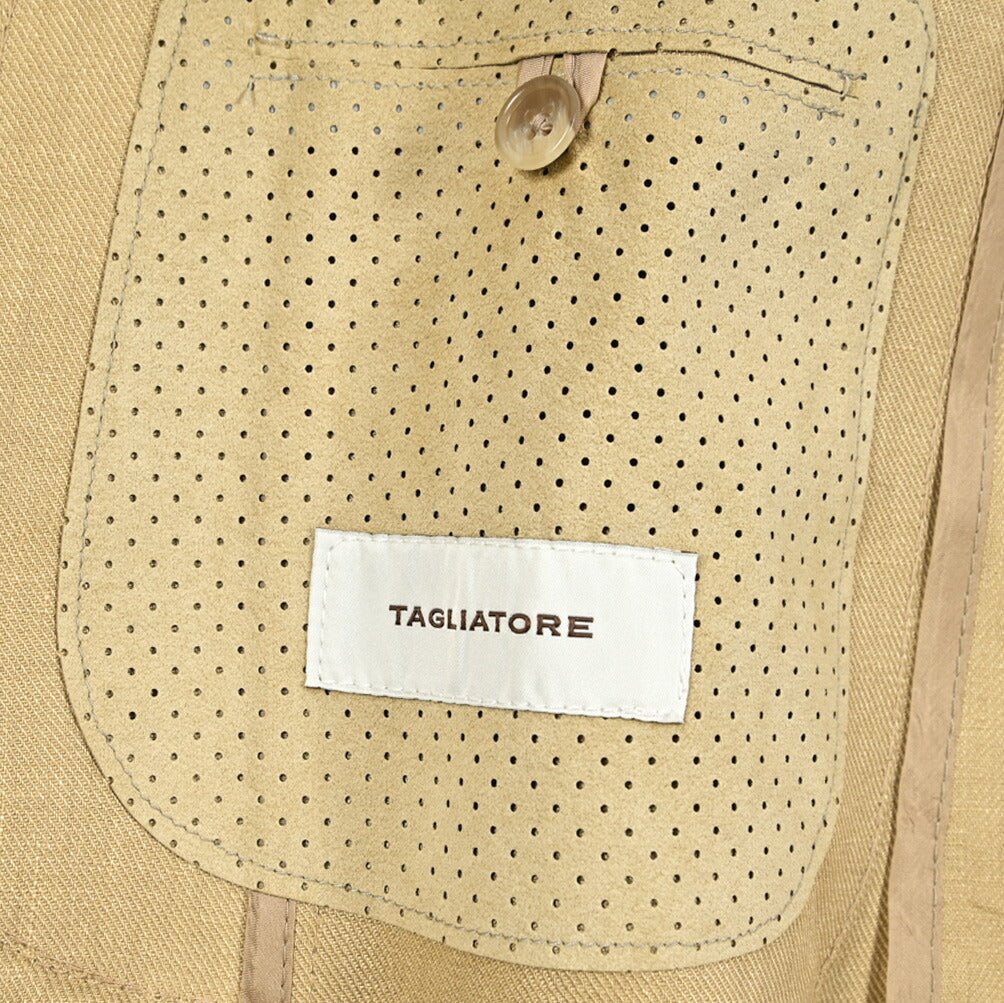 25SS TAGLIATORE リネン100% 2Bシングルテーラードスーツ｜GUARDAROBA MILANO OFFICIAL STORE