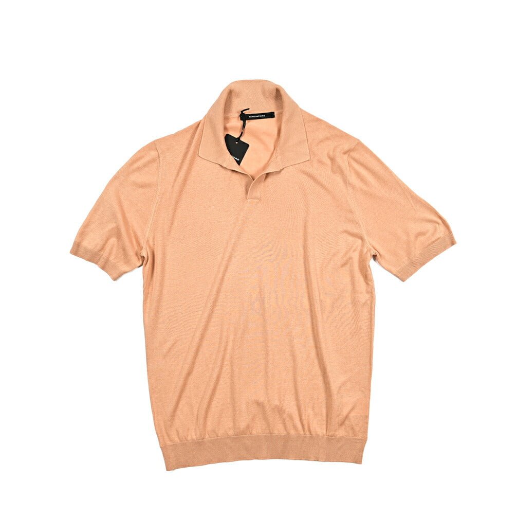 25SS TAGLIATORE シルク100% 半袖ニットスキッパーポロシャツ｜416416｜GUARDAROBA MILANO OFFICIAL STORE