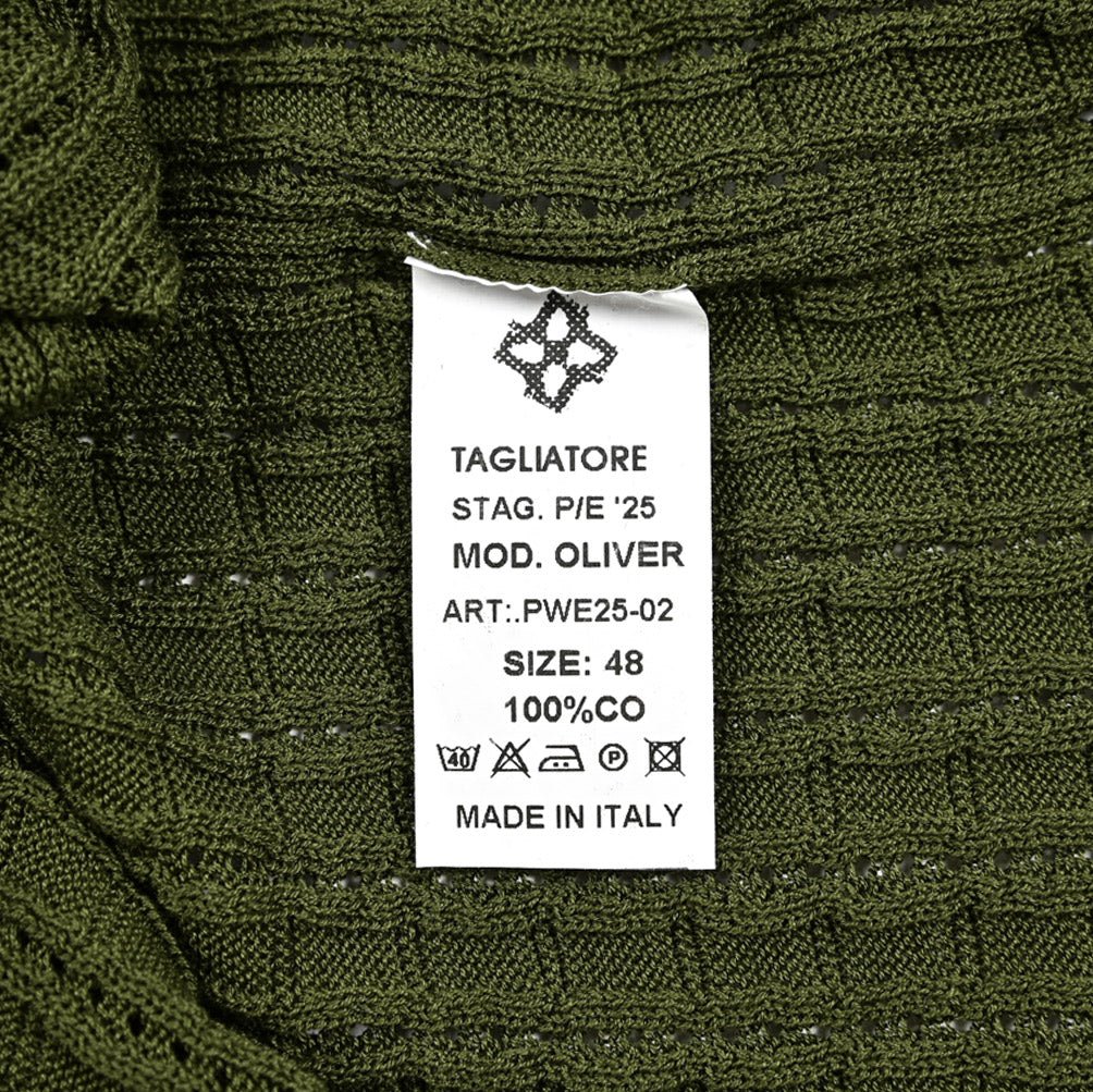 25SS TAGLIATORE コットン100% 半袖ニットシャツ｜416320｜GUARDAROBA MILANO OFFICIAL STORE