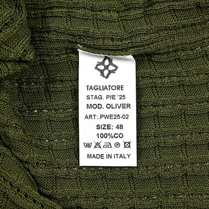 25SS TAGLIATORE コットン100% 半袖ニットシャツ｜416320｜GUARDAROBA MILANO OFFICIAL STORE