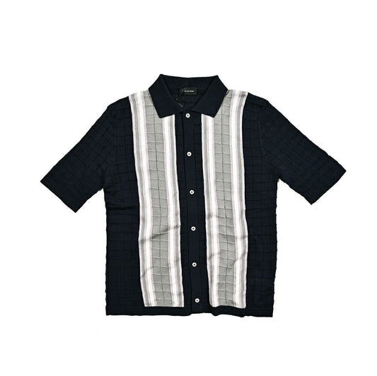 25SS TAGLIATORE コットン100% 半袖ハイゲージ ニットシャツ｜416415｜GUARDAROBA MILANO OFFICIAL STORE