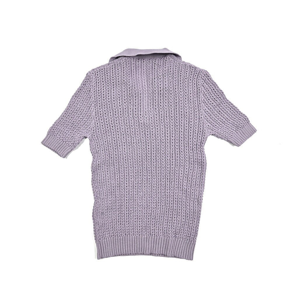 25SS TAGLIATORE コットン100% 半袖ニットスキッパーポロシャツ｜416399｜GUARDAROBA MILANO OFFICIAL STORE