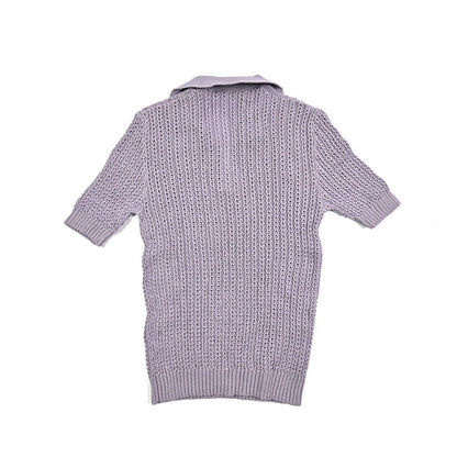 25SS TAGLIATORE コットン100% 半袖ニットスキッパーポロシャツ｜416399｜GUARDAROBA MILANO OFFICIAL STORE