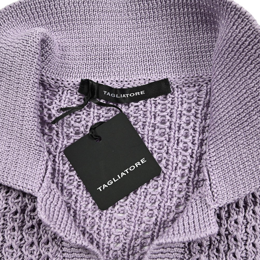 25SS TAGLIATORE コットン100% 半袖ニットスキッパーポロシャツ｜416399｜GUARDAROBA MILANO OFFICIAL STORE