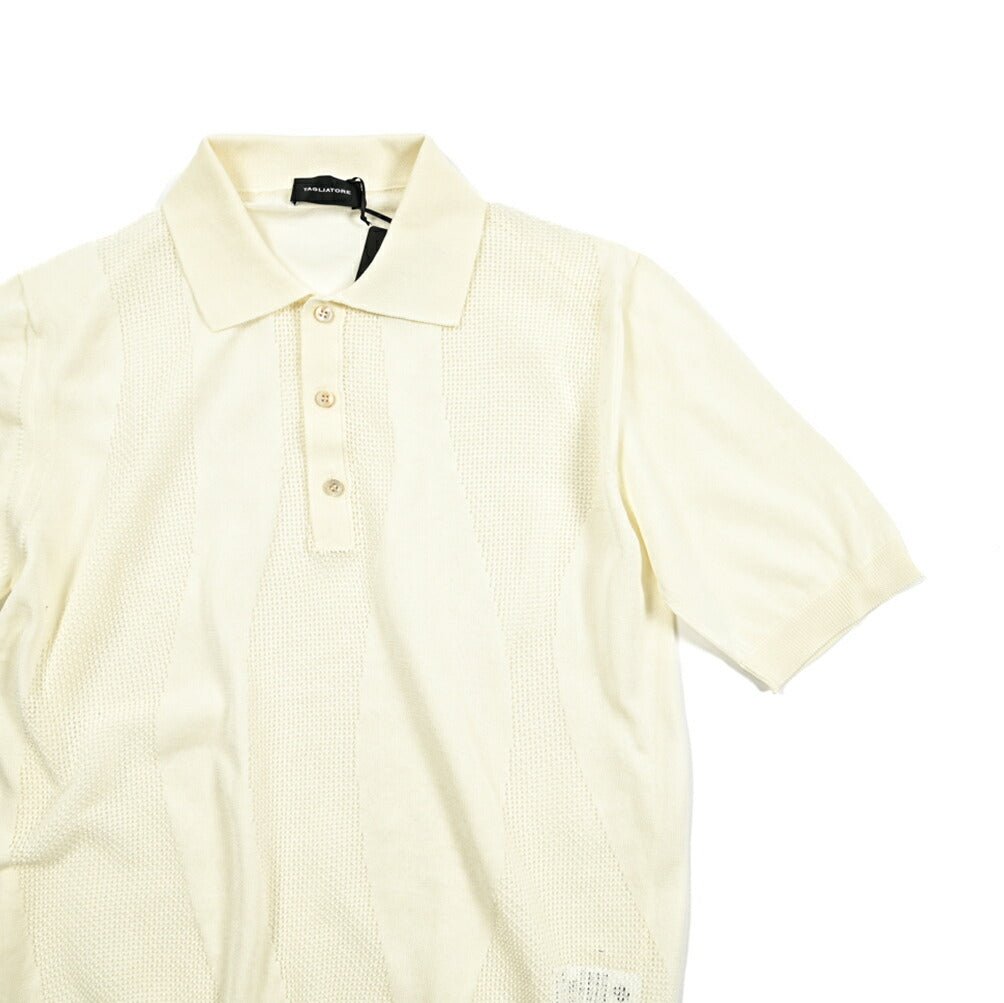 25SS TAGLIATORE コットン100% 半袖ニットポロシャツ｜416417｜GUARDAROBA MILANO OFFICIAL STORE