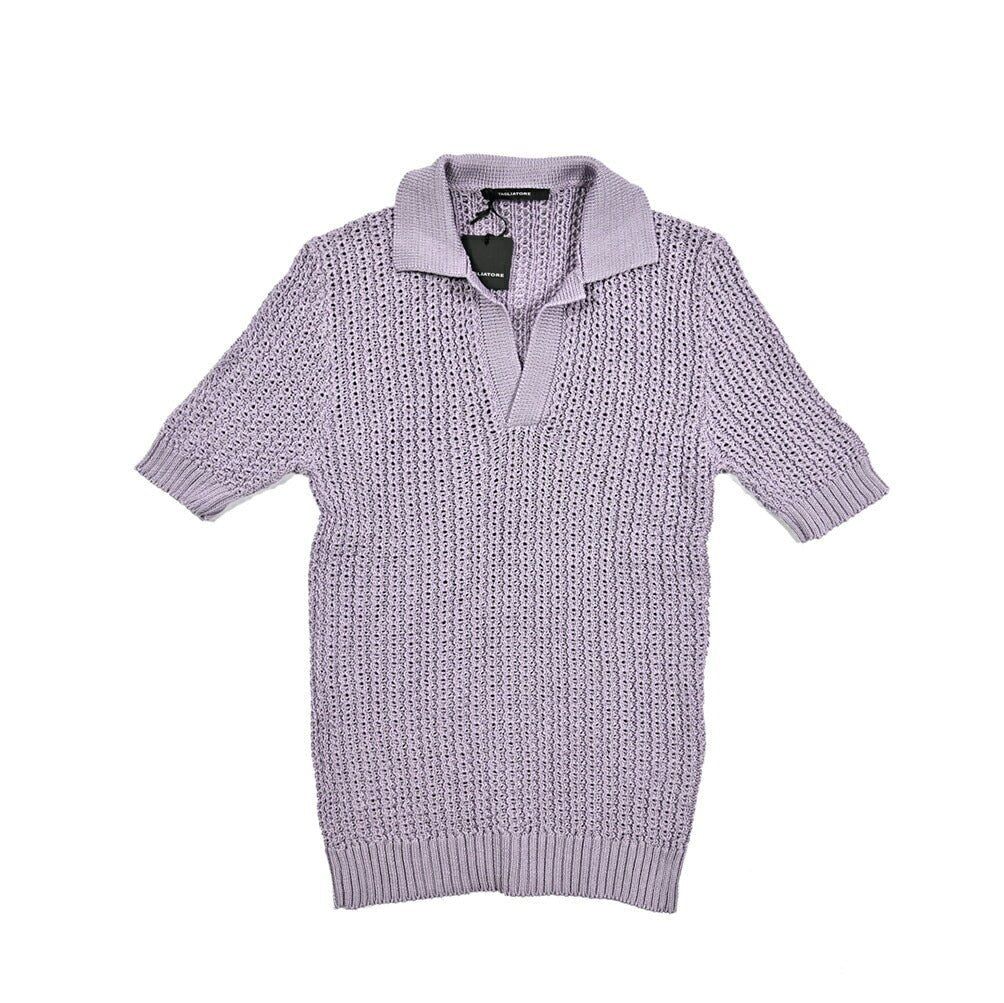 25SS TAGLIATORE コットン100% 半袖ニットスキッパーポロシャツ｜416399｜GUARDAROBA MILANO OFFICIAL STORE