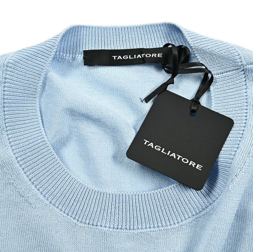 25SS TAGLIATORE コットン100% 半袖ニットTシャツ｜416405｜GUARDAROBA MILANO OFFICIAL STORE