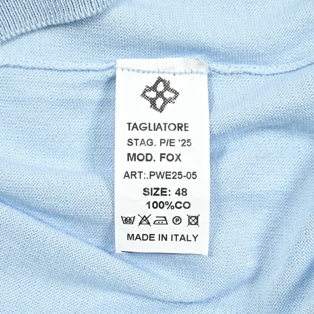 25SS TAGLIATORE コットン100% 半袖ニットTシャツ｜416405｜GUARDAROBA MILANO OFFICIAL STORE