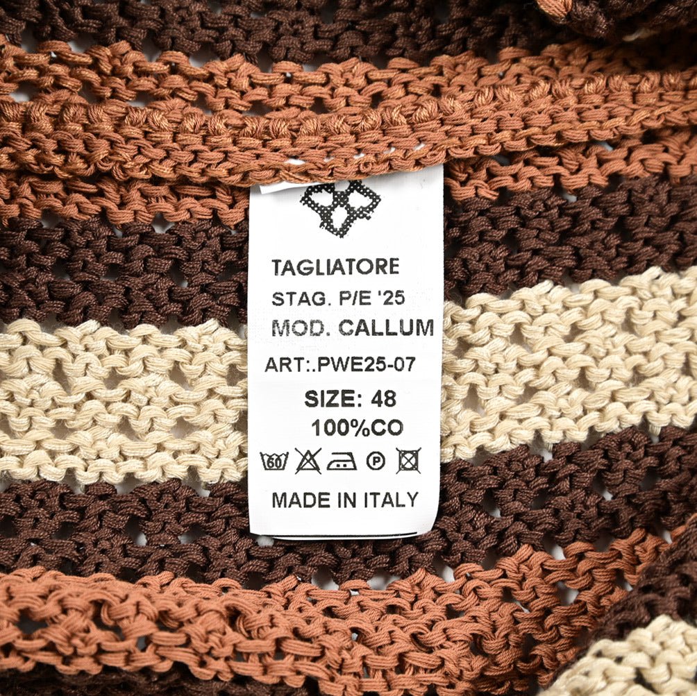 25SS TAGLIATORE コットン100% Vネックニットカーディガン｜416414｜GUARDAROBA MILANO OFFICIAL STORE