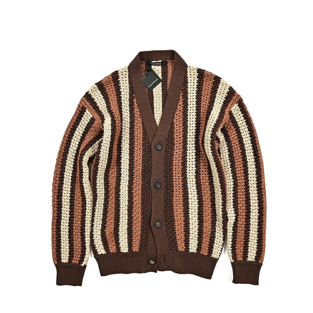 25SS TAGLIATORE コットン100% Vネックニットカーディガン｜416414｜GUARDAROBA MILANO OFFICIAL STORE