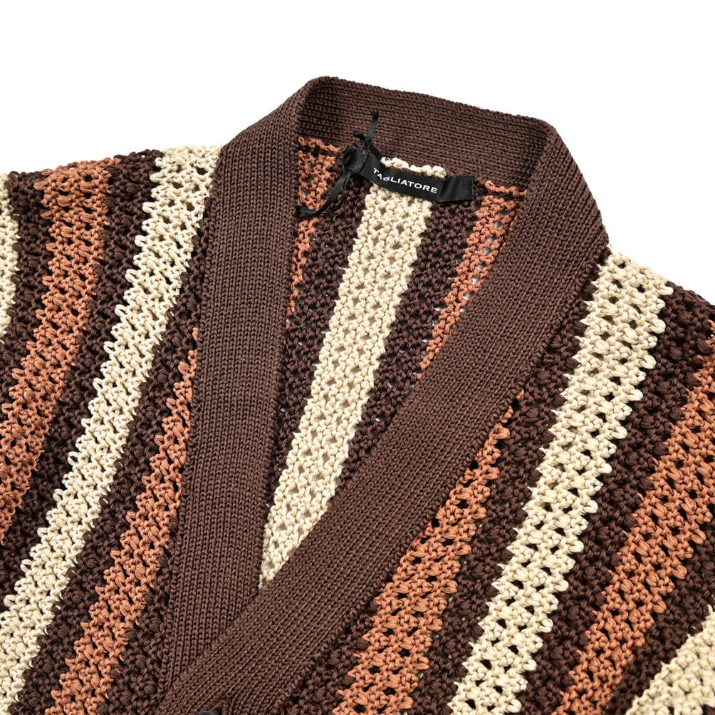 25SS TAGLIATORE コットン100% Vネックニットカーディガン｜416414｜GUARDAROBA MILANO OFFICIAL STORE