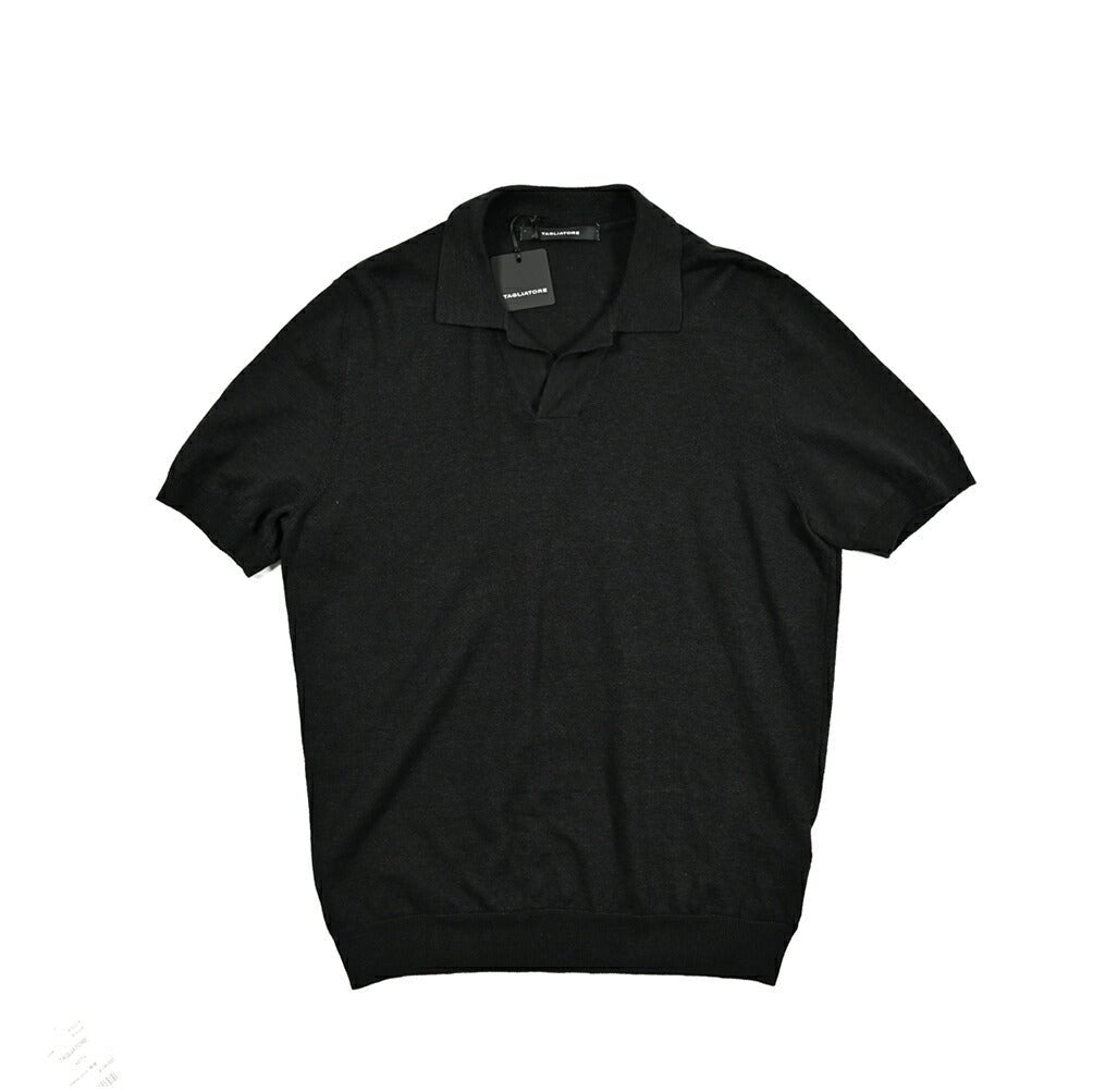 25SS TAGLIATORE リネンコットン 半袖ニットスキッパーポロシャツ｜416324｜GUARDAROBA MILANO OFFICIAL STORE