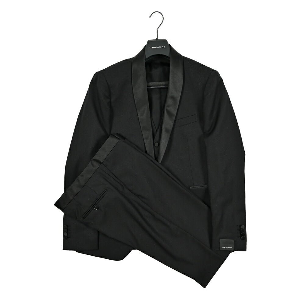 25SS TAGLIATORE ヴァージンウールシルク 1Bシングルタキシードスーツ(3ピース)｜416193｜GUARDAROBA MILANO OFFICIAL STORE