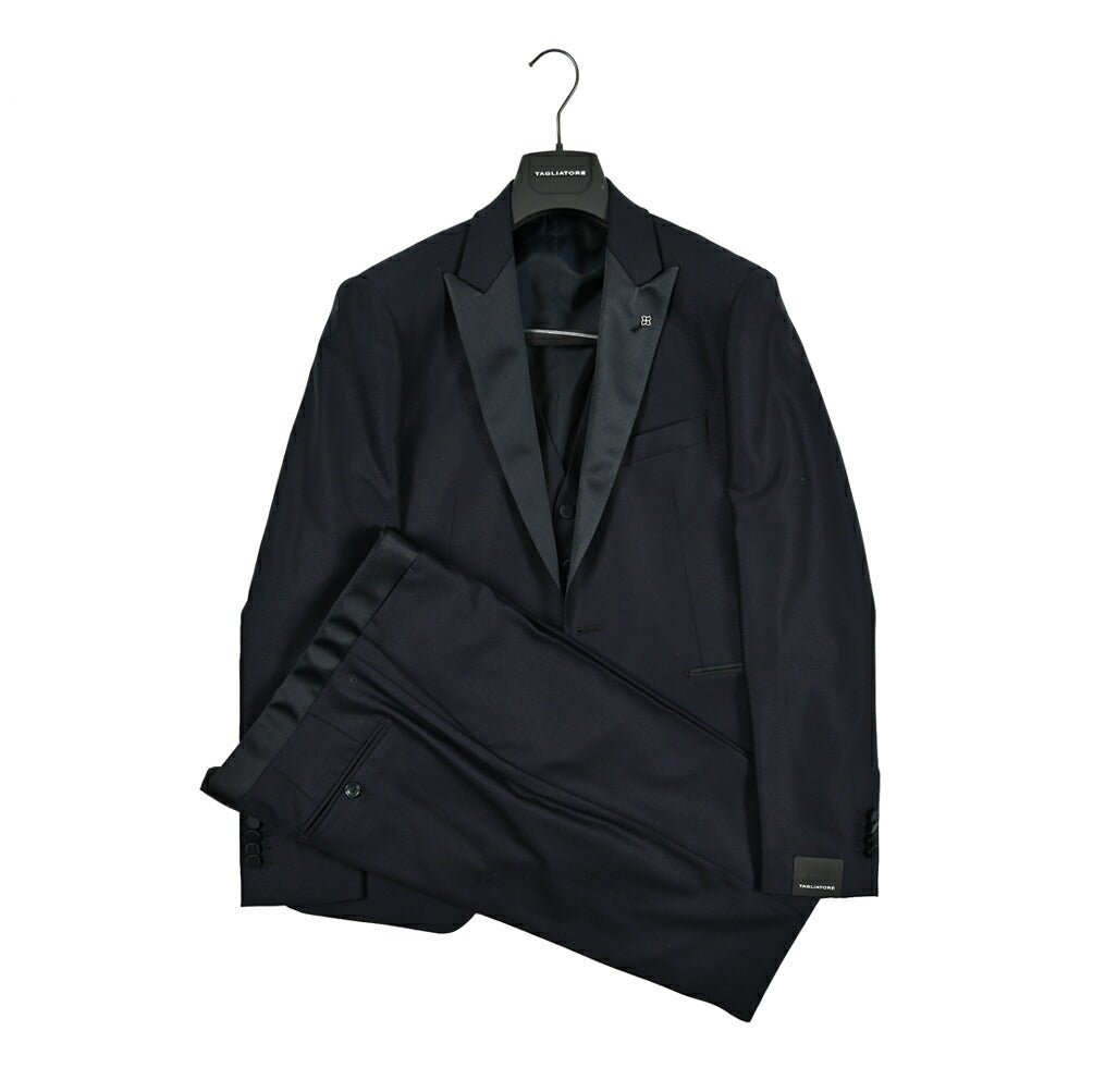 25SS TAGLIATORE ヴァージウール 1Bシングルタキシードスーツ(3ピース)｜GUARDAROBA MILANO OFFICIAL STORE