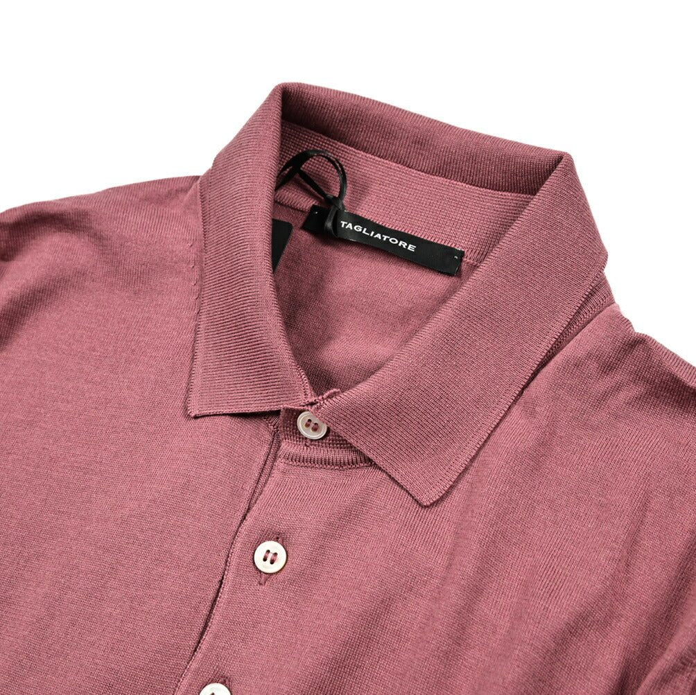 25SS TAGLIATORE シルクコットン 長袖ニットポロシャツ｜GUARDAROBA MILANO OFFICIAL STORE