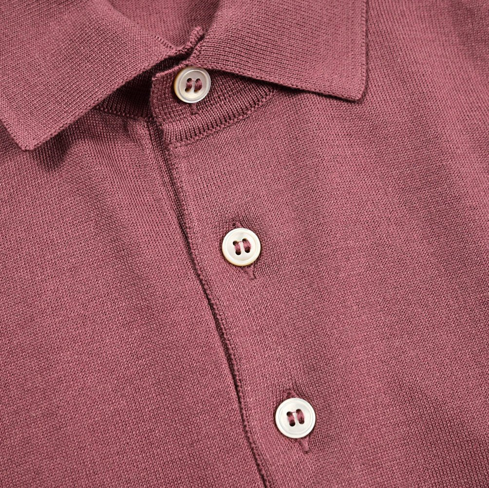 25SS TAGLIATORE シルクコットン 長袖ニットポロシャツ｜GUARDAROBA MILANO OFFICIAL STORE