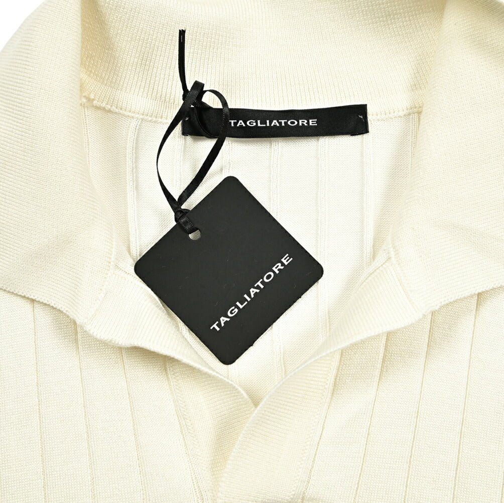 25SS TAGLIATORE シルクコットン 半袖ニットスキッパーポロシャツ｜416409｜GUARDAROBA MILANO OFFICIAL STORE