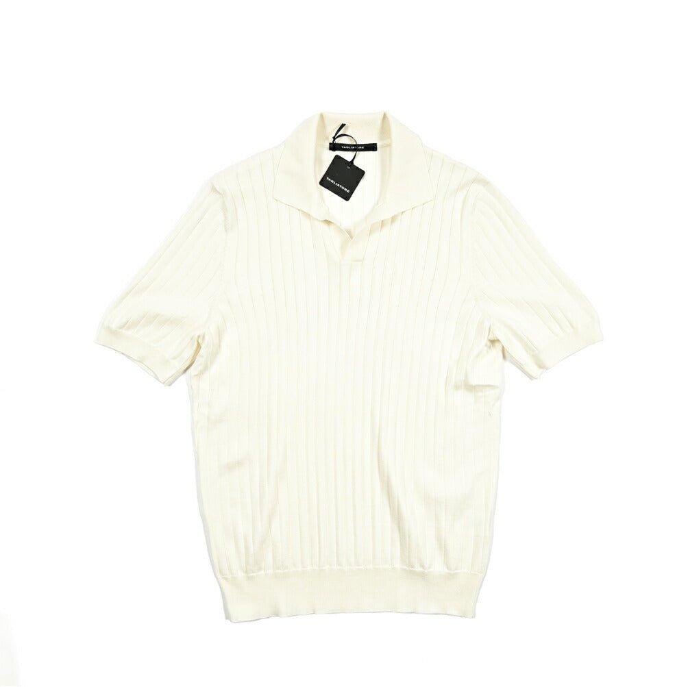 25SS TAGLIATORE シルクコットン 半袖ニットスキッパーポロシャツ｜416409｜GUARDAROBA MILANO OFFICIAL STORE