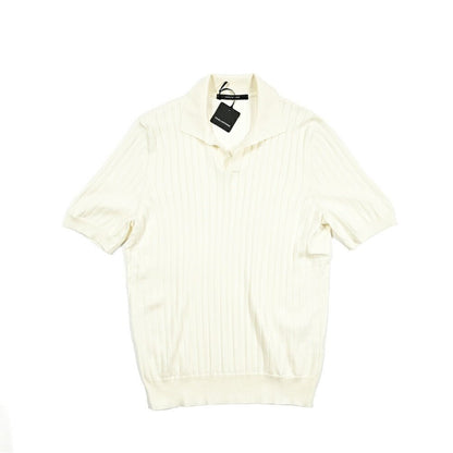 25SS TAGLIATORE シルクコットン 半袖ニットスキッパーポロシャツ｜416409｜GUARDAROBA MILANO OFFICIAL STORE