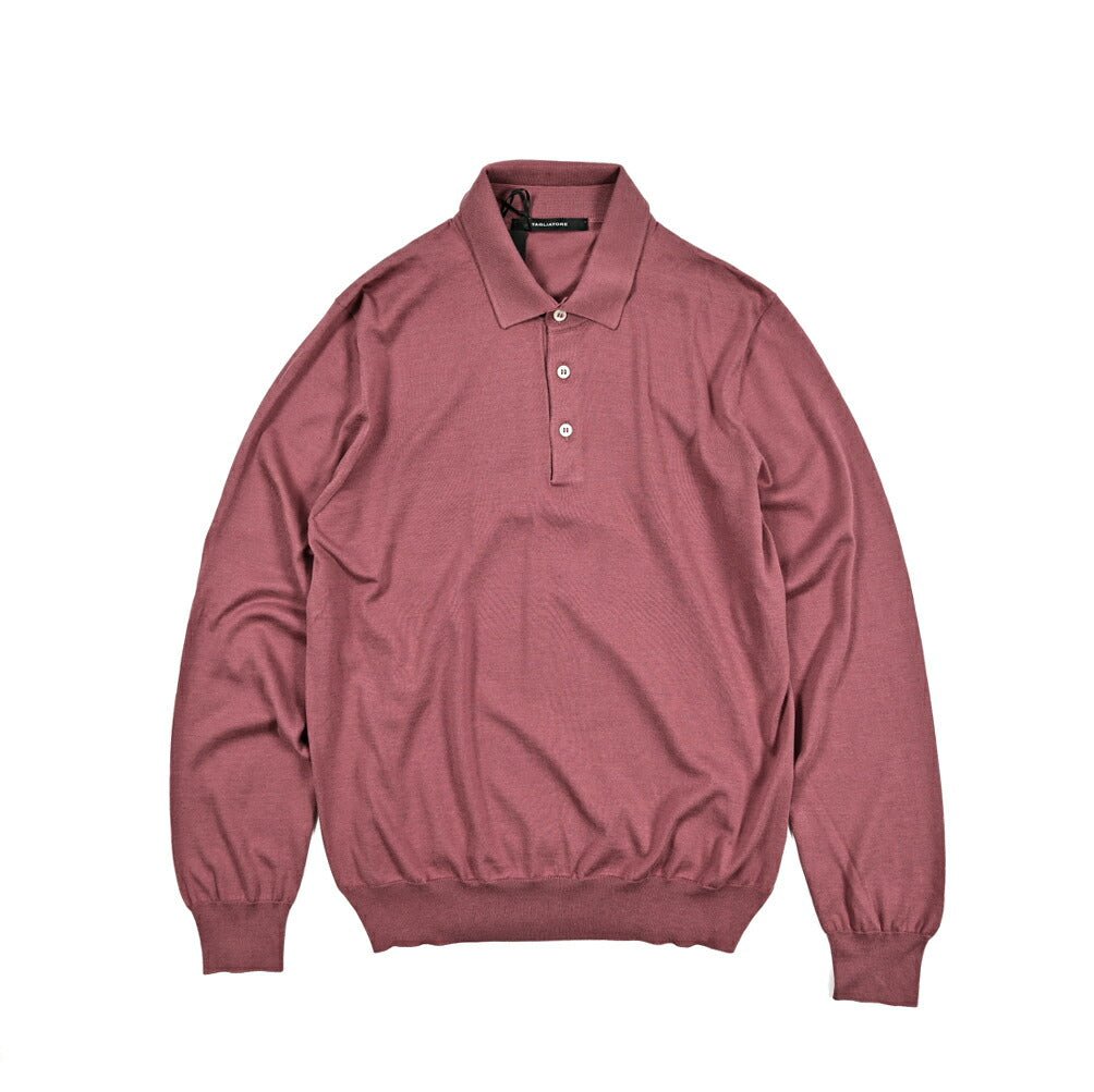 25SS TAGLIATORE シルクコットン 長袖ニットポロシャツ｜GUARDAROBA MILANO OFFICIAL STORE