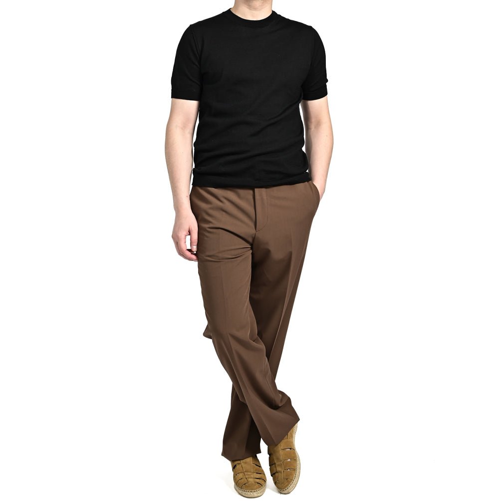 25SS TAGLIATORE ポリエステルビスコース ノータックワイドスラックス / P - NAT04｜416314｜GUARDAROBA MILANO OFFICIAL STORE
