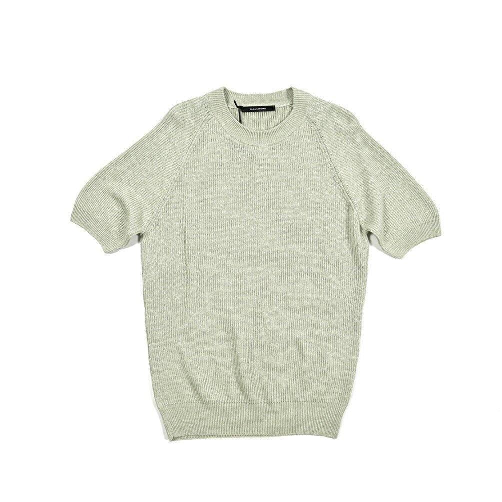 25SS TAGLIATORE リネンコットン 半袖ニットTシャツ｜416326｜GUARDAROBA MILANO OFFICIAL STORE