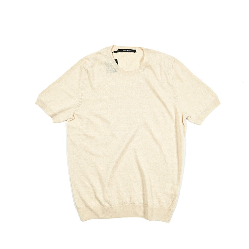 25SS TAGLIATORE リネンコットン 半袖ニットTシャツ｜416403｜GUARDAROBA MILANO OFFICIAL STORE